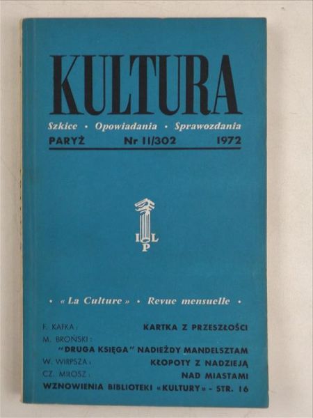 Kultura Szkice-opowiadania-sprawozdania nr 11/302(1972), Instytut Literacki