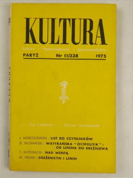 Kultura Szkice-opowiadania-sprawozdania nr11/338(1975), Instytut Literacki