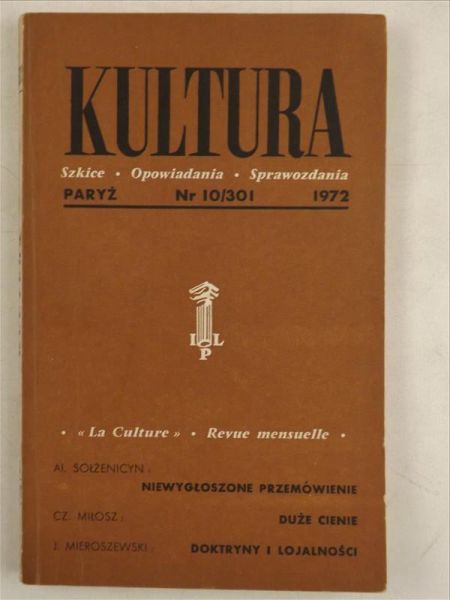 Kultura Szkice-opowiadania-sprawozdania nr 10/301(1972), Instytut Literacki