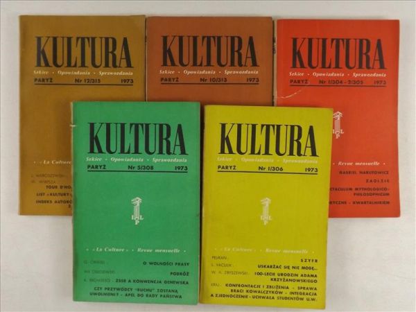 Kultura Szkice-opowiadania-sprawozdania (1973), , Instytut Literacki, 5 numerów