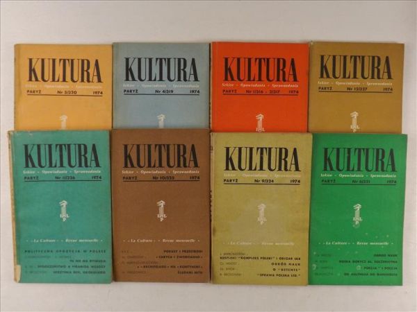 Kultura Szkice-opowiadania-sprawozdania (1974), Instytut Literacki, 8 numerów
