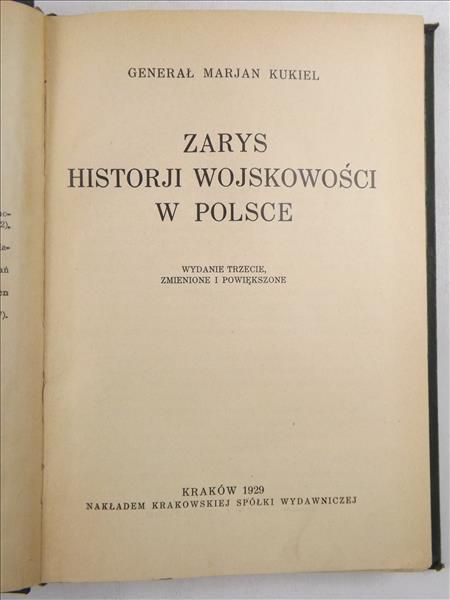 Zarys historji wojskowości w Polsce, 1929 r.