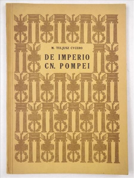 Cycero Marcus Tuljusz - De imperio Cn. Pompei, 1930 r.