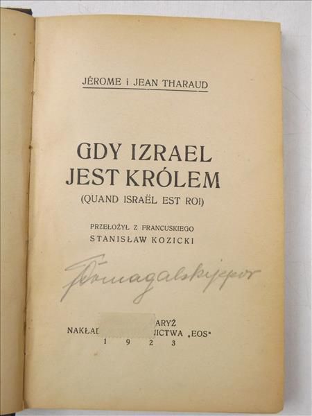 Gdy  Izrael jest królem, 1923 r.