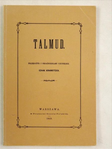 Talmud, reprint 1869 r.