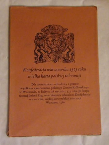 Konfederacja warszawska 1573 roku, wielka karta polskiej tolerancji