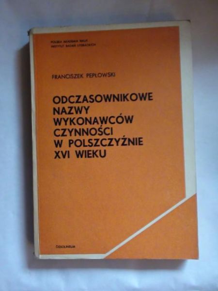 Odczasownikowe nazwy wykonawców czynności