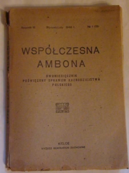 Współczesna ambona, rocznik IX,  1958 r.