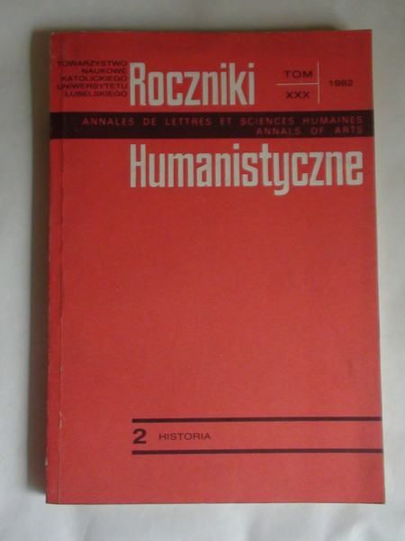Roczniki Humanistyczne Tom XXX / 1982 r.