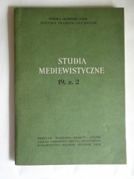 Studia mediewistyczne 19, z.2