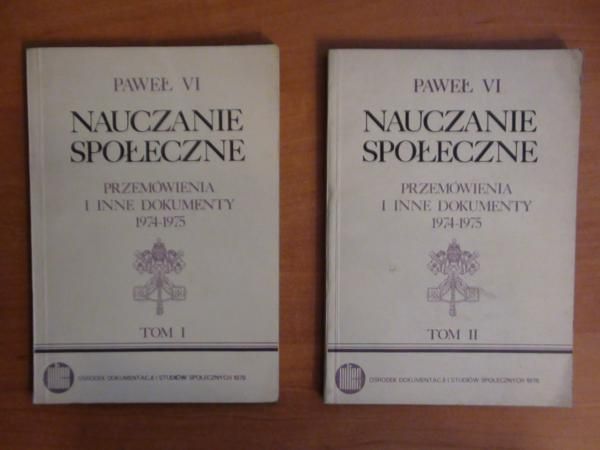 Paweł VI  -  Nauczanie społeczne. Przedmówienia i inne dokumenty 1974-1975, t. I-II