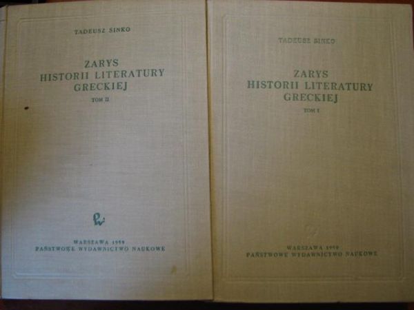 Zarys historii literatury greckiej T. I-II