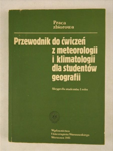 Przewodnik do ćwiczeń z meteorologii dla studentów geografii