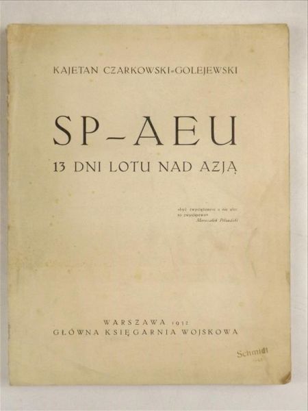 SP-AEU: 13 dni lotu nad Azją, 1932 r.