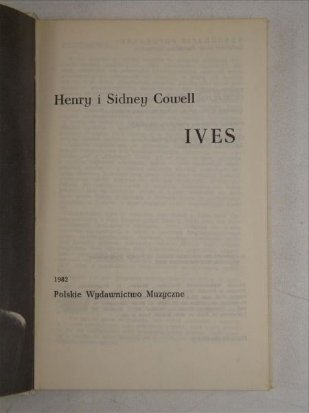 Cowell Henry i Sidney - Ives