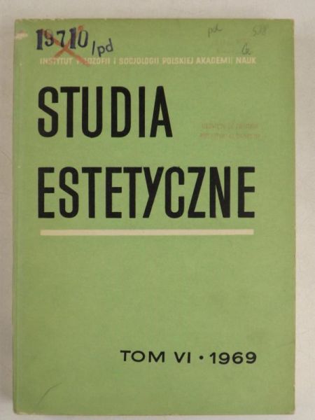 Studia estetyczne Tom VI 1969