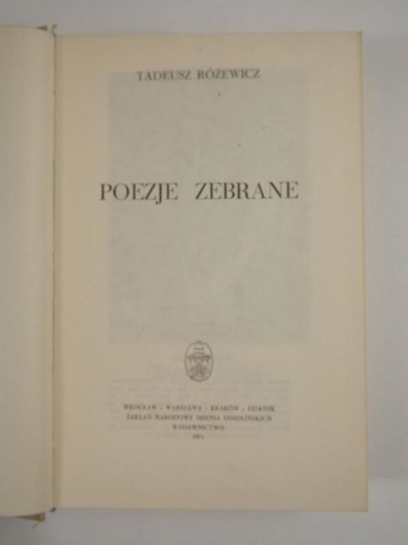 Poezje zebrane