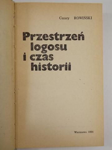 Przestrzeń logosu i czas historii