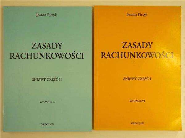 Zasady rachunkowości, Część I-II