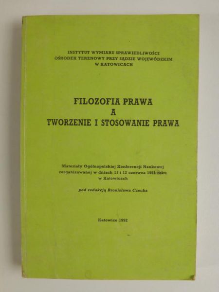 Filozofia prawa a tworzenie i stosowanie prawa