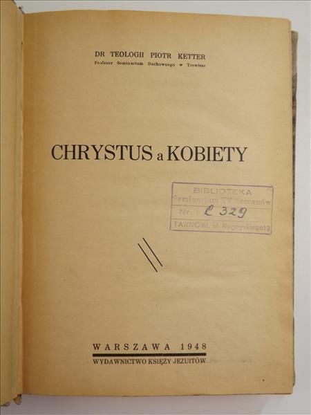 Chrystus a kobiety, 1948 r.