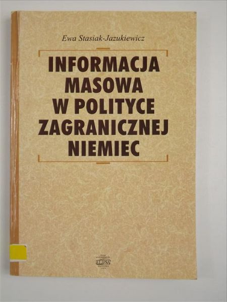 Informacja masowa w polityce zagranicznej Niemiec