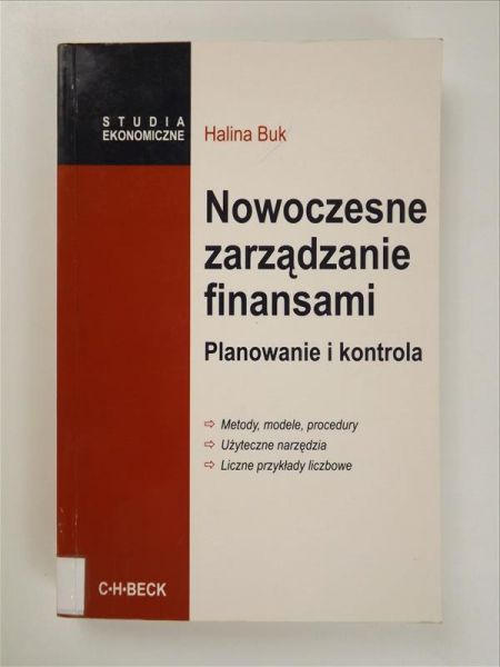 Nowoczesne zarządzanie finansami. Planowanie i kontrola
