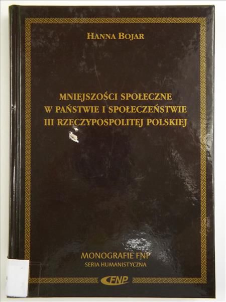 Mniejszości społeczne w państwie i społeczeństwie III Rzeczypospolitej Polskiej