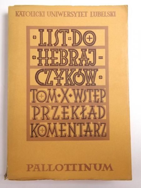 List do Hebrajczyków, t.10, Pallottinum