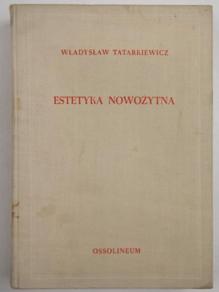 Estetyka nowożytna tom III