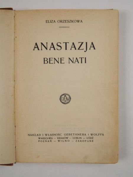 Anastazja. Bene nati, 1925 r.