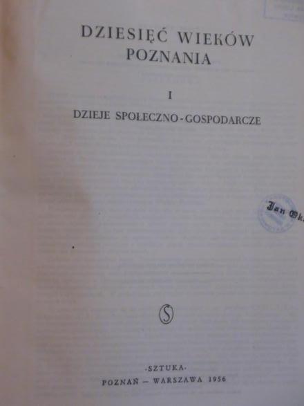 Dziesięć wieków poznania, tom I