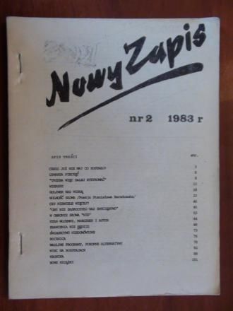 Nowy Zapis, nr. 2, 1983