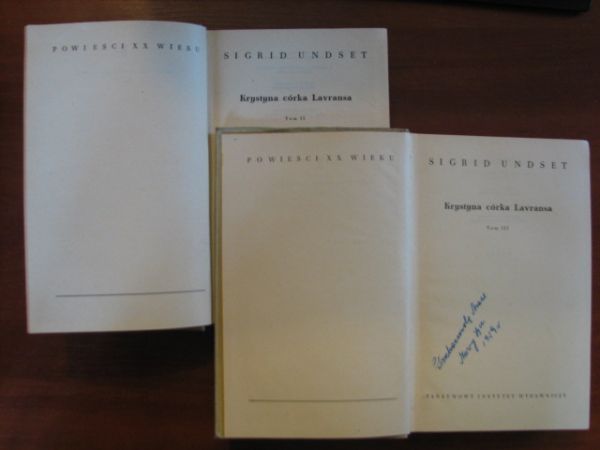 Krystyna córka Lavransa, tom II i III