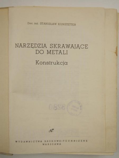 Narzędzia skrawające do metali