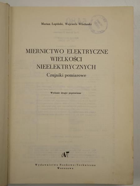 Miernictwo elektryczne wielkości nieelektrycznych