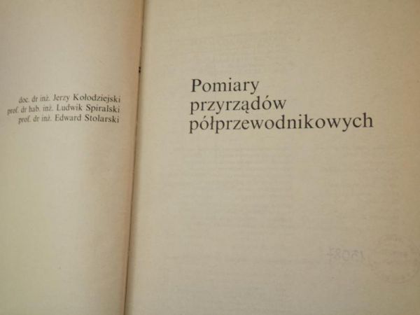Pomiary przyrządów półprzewodnikowych