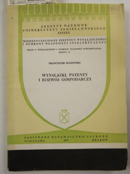 Wybalazki, patenty i rozwój gospodarczy, zeszyt XII