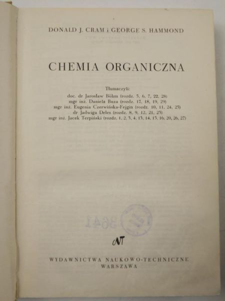 Cram Donald J. - Chemia organiczna