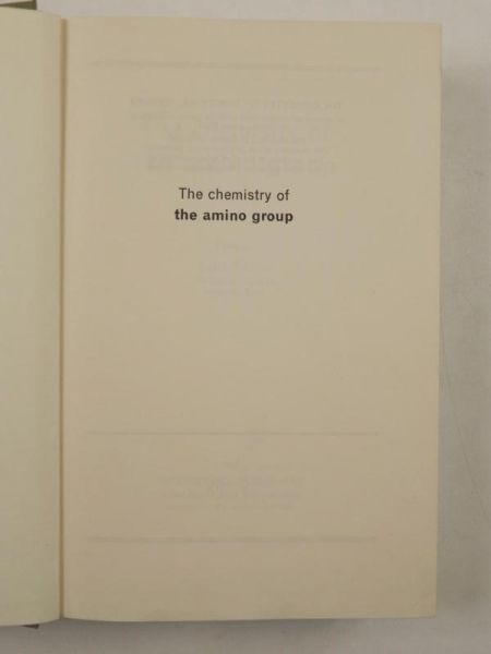 The Chemistry of the Amino Group