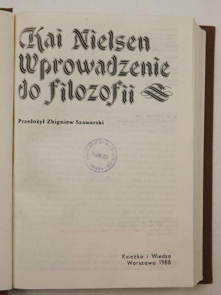 Nielsen Kai  - Wprowadzenie do filozofii