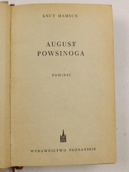 Hamsun Knut - August powsinoga