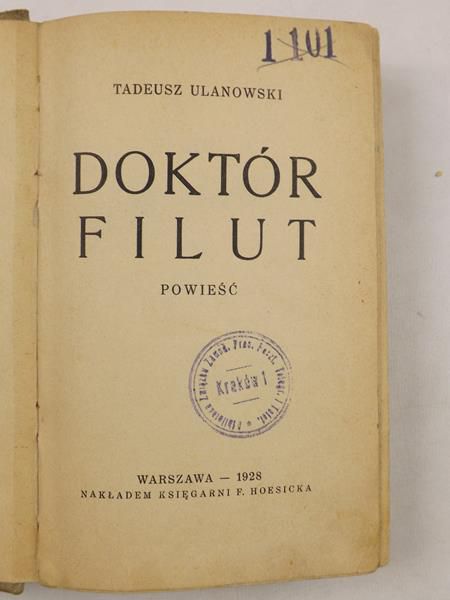 Doktór Filut, 1928 r.