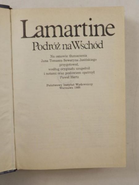 Lamartine Alphonse de - Podróż na Wschód