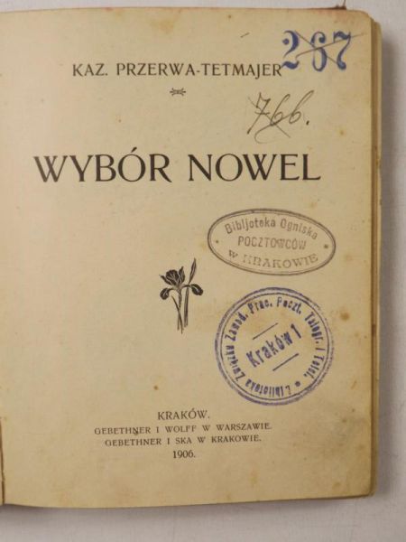 Wybór nowel, 1906 r.