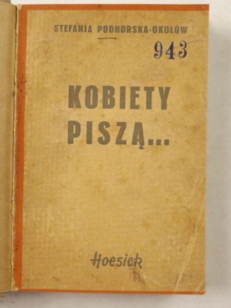 Kobiety piszą…, 1938 r.