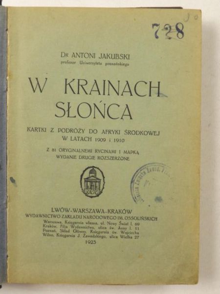 W krainach słońca, 1923 r.