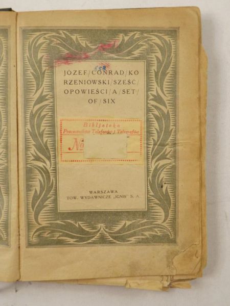 Dzieła wybrane, t. XI. Sześć opowieści, 1924 r.
