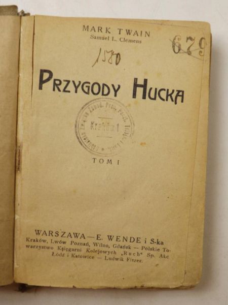 Przygody Hucka, książka z ok. 1900 roku
