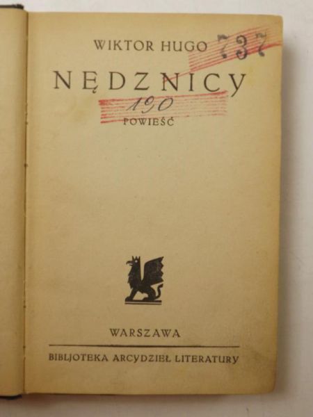 Nędznicy, książka z ok. 1900 roku